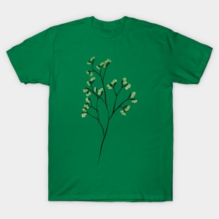 Green Plant Minimalist Botanical Art T-Shirt